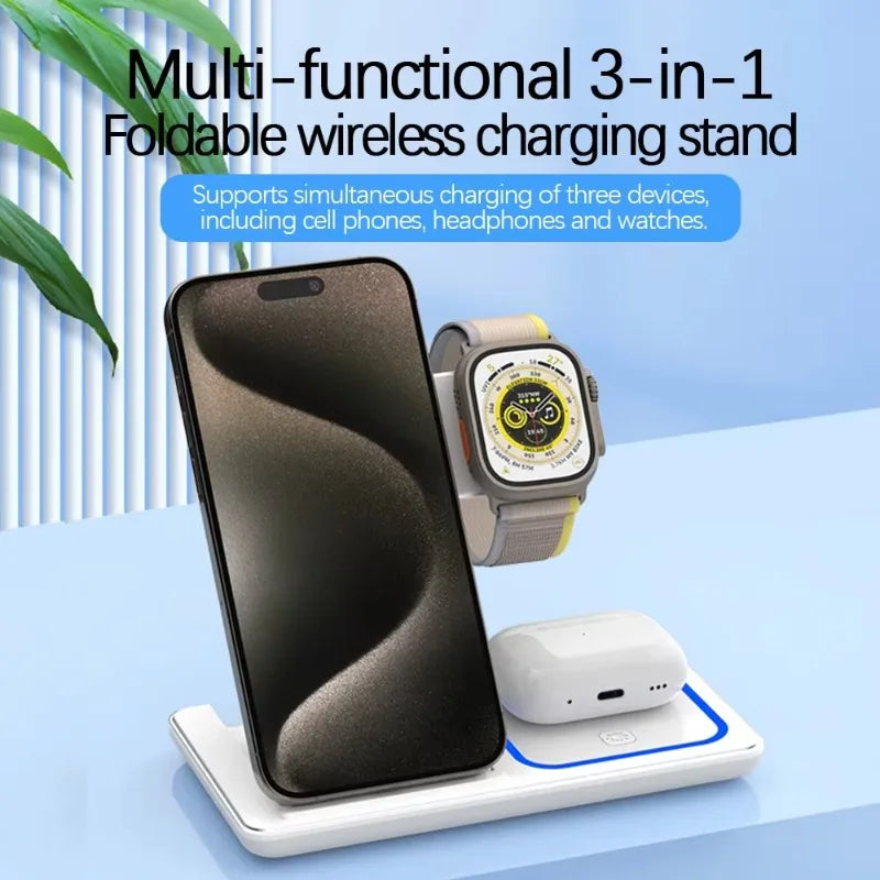 100W 3 in 1 Wireless Charger Holder