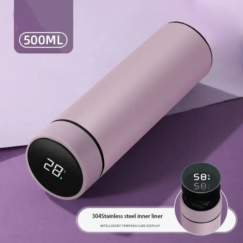 500ml Stainless Steel Thermos Bottle with Digital Temperature Display
