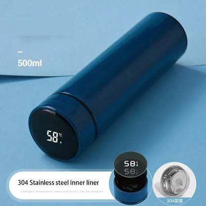 500ml Stainless Steel Thermos Bottle with Digital Temperature Display