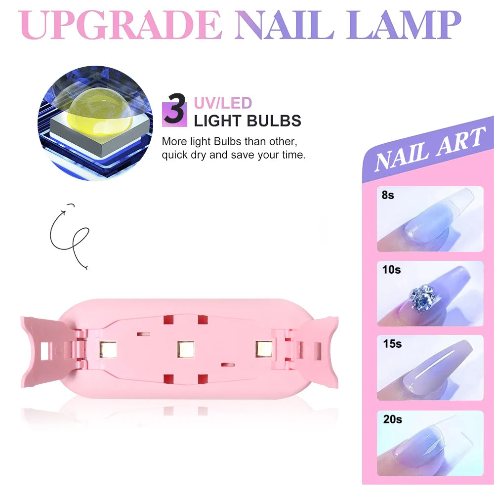 YIKOOLIN Mini Nail Art Lamp UV LED Nail Art Lamp