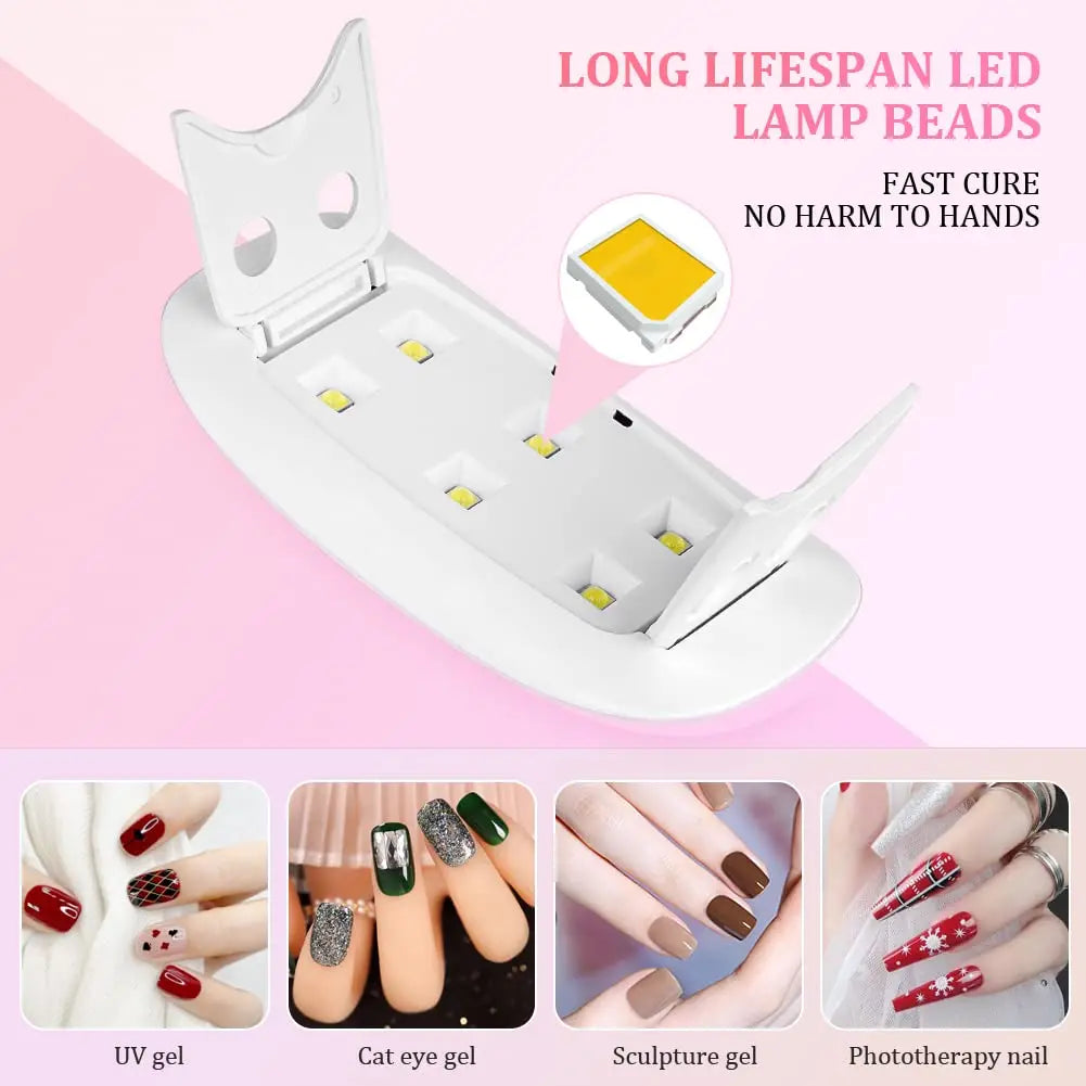 YIKOOLIN Mini Nail Art Lamp UV LED Nail Art Lamp