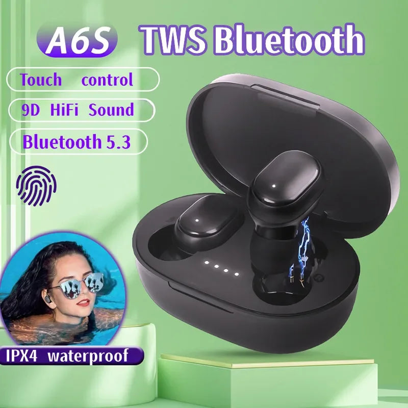 Original A6S TWS Headset Wireless Earphones