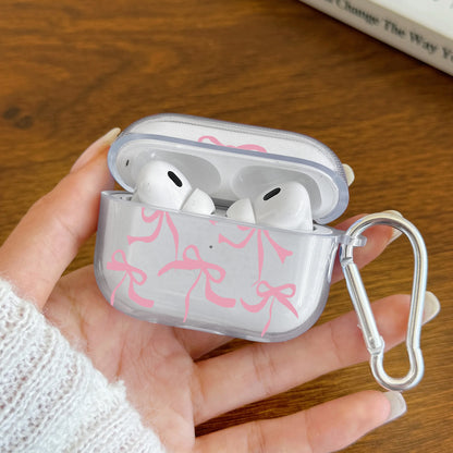 Pink Bow Designed Case For AirPods 4 3 1 2 Gen